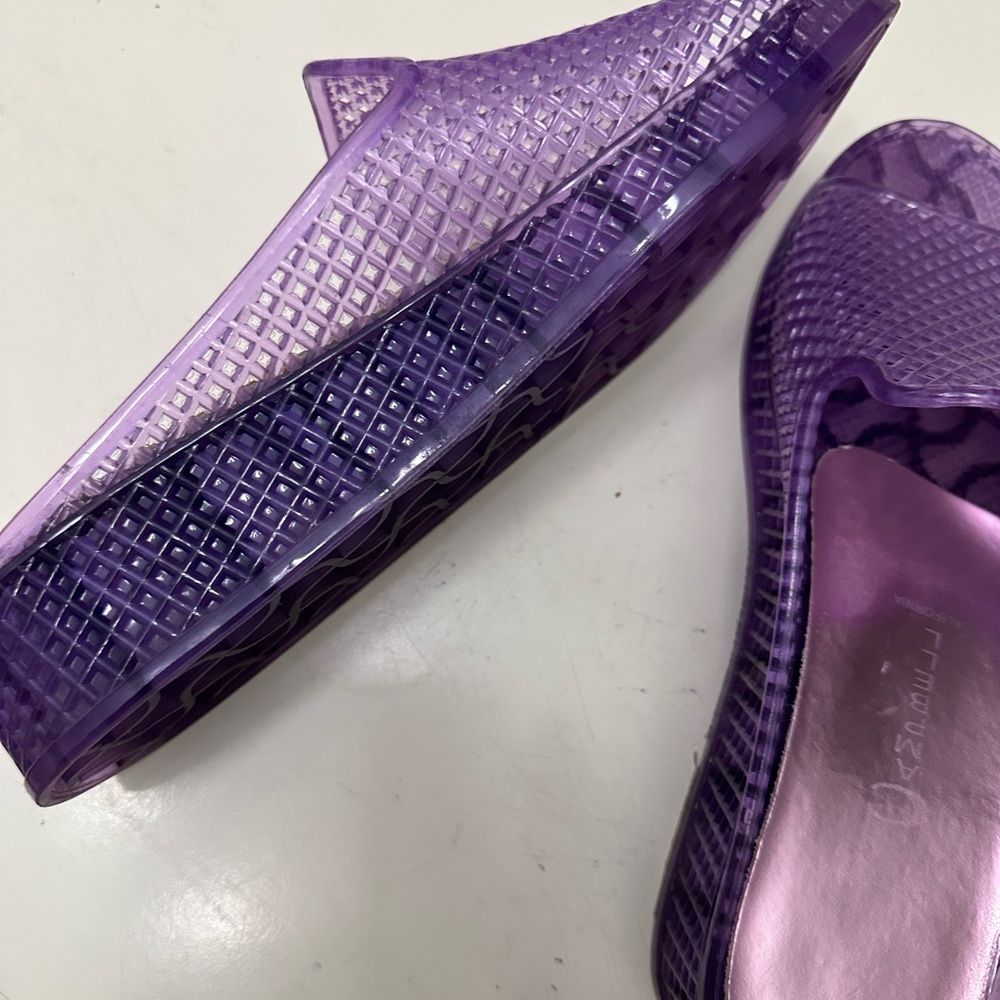 Jeffrey Campbell Purple Jelly Slide Sandals - Picture 5 of 6